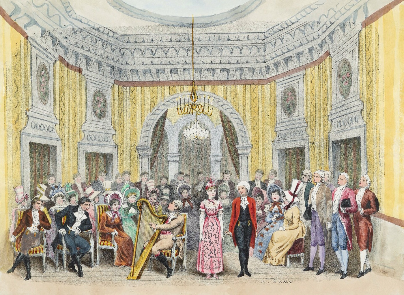 Illustration of the Olympia act at the 1881 Paris premiere of Les contes d'Hoffmann