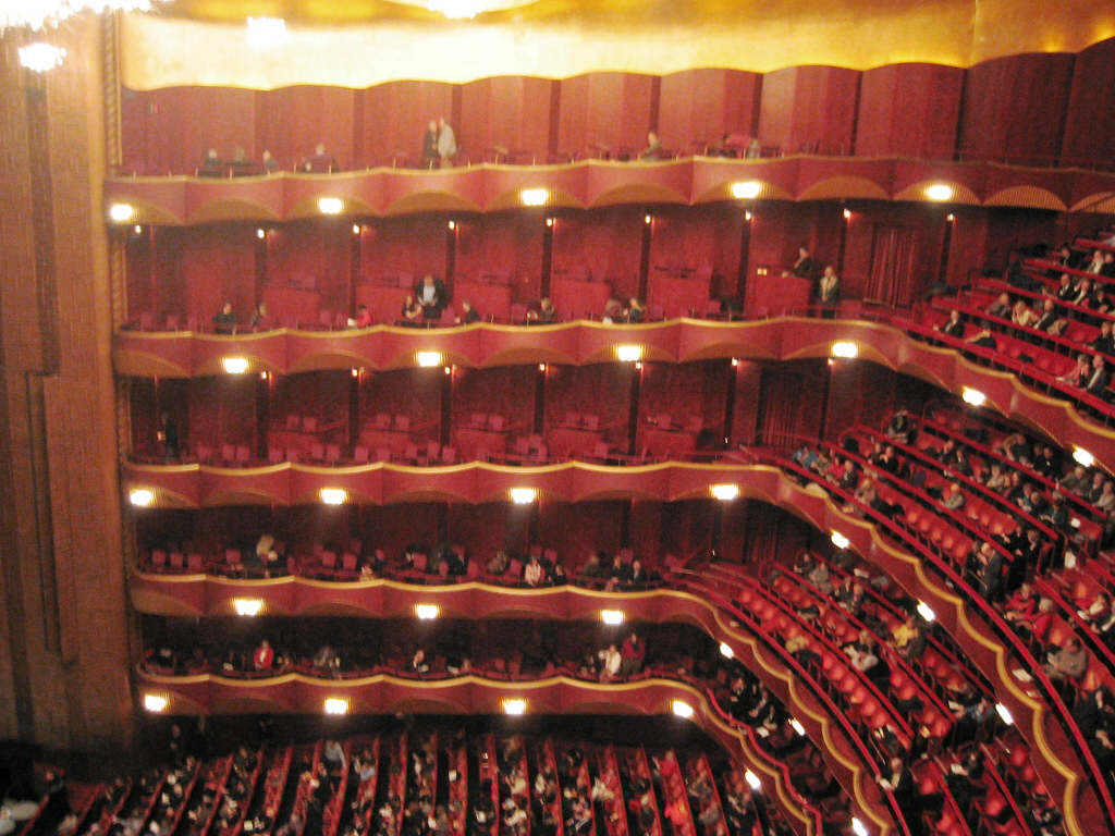Auditorium of the Metropolitan Opera House seen from the seats